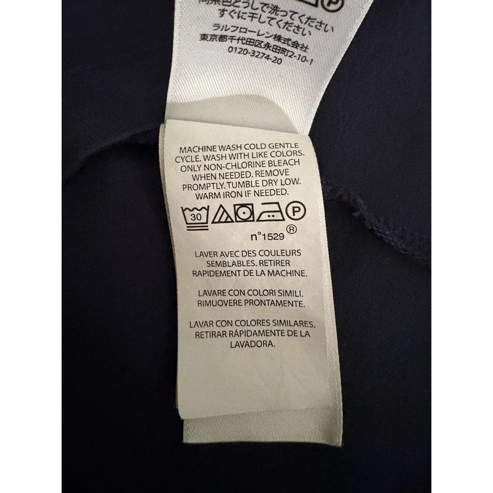 Polo Ralph Lauren Polo Shirt 3XB Big Navy Blue Pony Short Sleeve Cotton